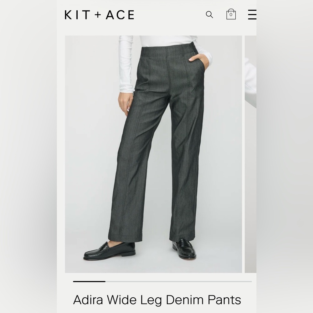 Kit and Ace Adria Wide Leg Technical Denim Pants